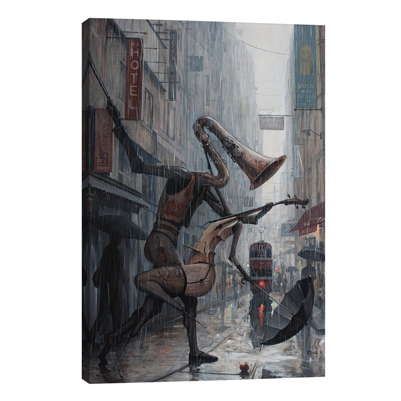 Life Is A Dance In The Rain by Adrian Borda - Wrapped Canvas Print, 20.32 cm H x 30.48 cm W