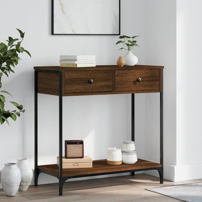 Console Table, Sonoma Oak, 75cm H x 75cm W x 34.5cm D
