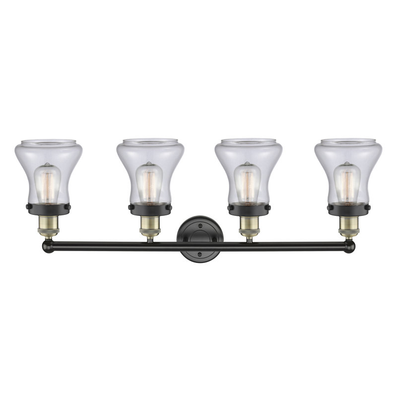 Asadbek 4 - Light Dimmable Vanity Light, Clear, Black Antique Brass