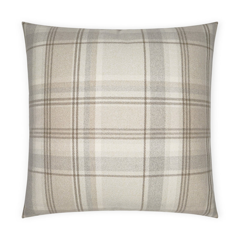 Tartan Pillow Cover & Insert, Buff, Square 22"