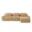 Canapé modulaire surdimensionné en tissu de velours côtelé capitonné moderne avec attache à boucle et 1 repose-pieds, sans assemblage-1719007882-1719007887