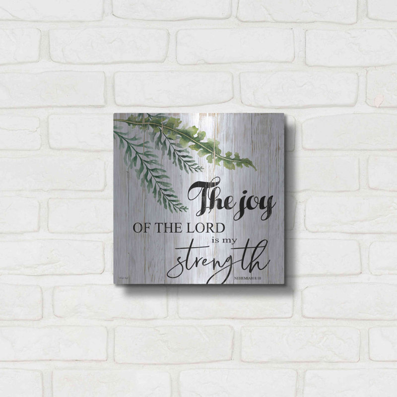 12" x 12" Gray Metal Wall Art with Inspirational Quote