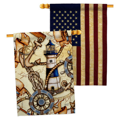 Double Sided 40 in. H x 28 in. W Polyester House Flag