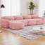 Canapé modulaire en L doux et moelleux en tissu moelleux modulaire avec éponge haute densité 32D, connexion par le bas et la boucle antidérapante, aucun canapé 4 places requis-1542407086