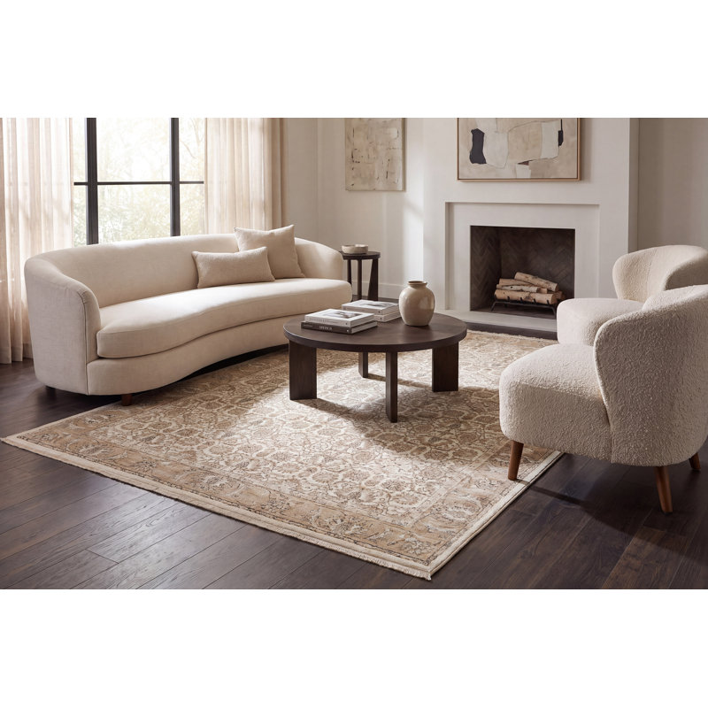 Tapis oriental en polyester Beristain, Rectangle 7 pi 10 po x 10 pi