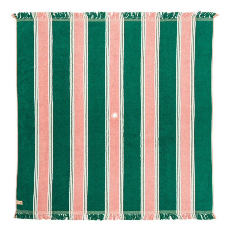 Beach Blanket, Green/Pink