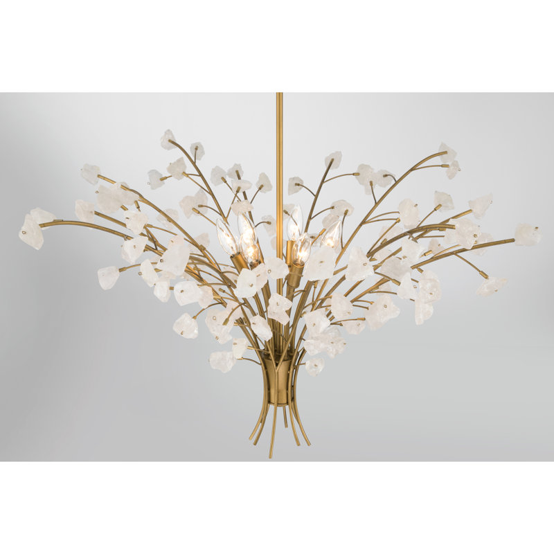 Lustre 6 lumières 36,25 po Ramus, 6 lumières, H 30 po x l 36 po x P 36 po