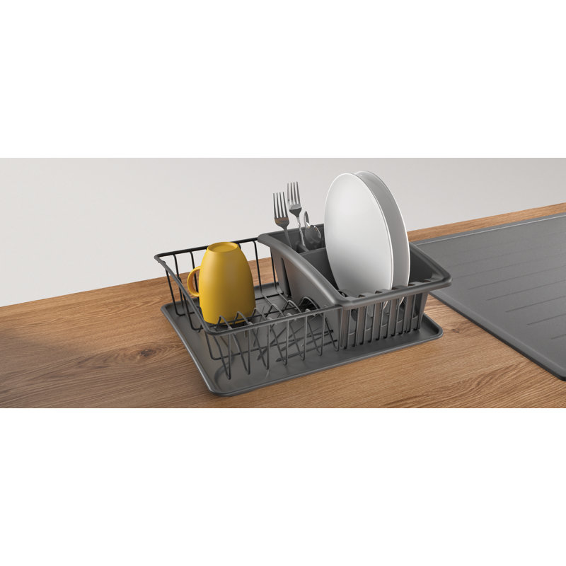 Aquatex Plus Lava Rinsing Basket With Cutlery Collector Black