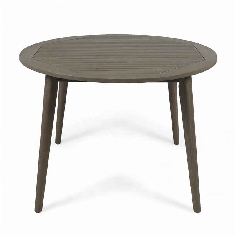 Outdoor Acacia Wood Dining Table, Gray