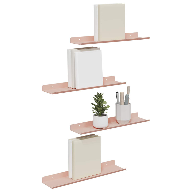 Steel Floating Shelf, Pink
