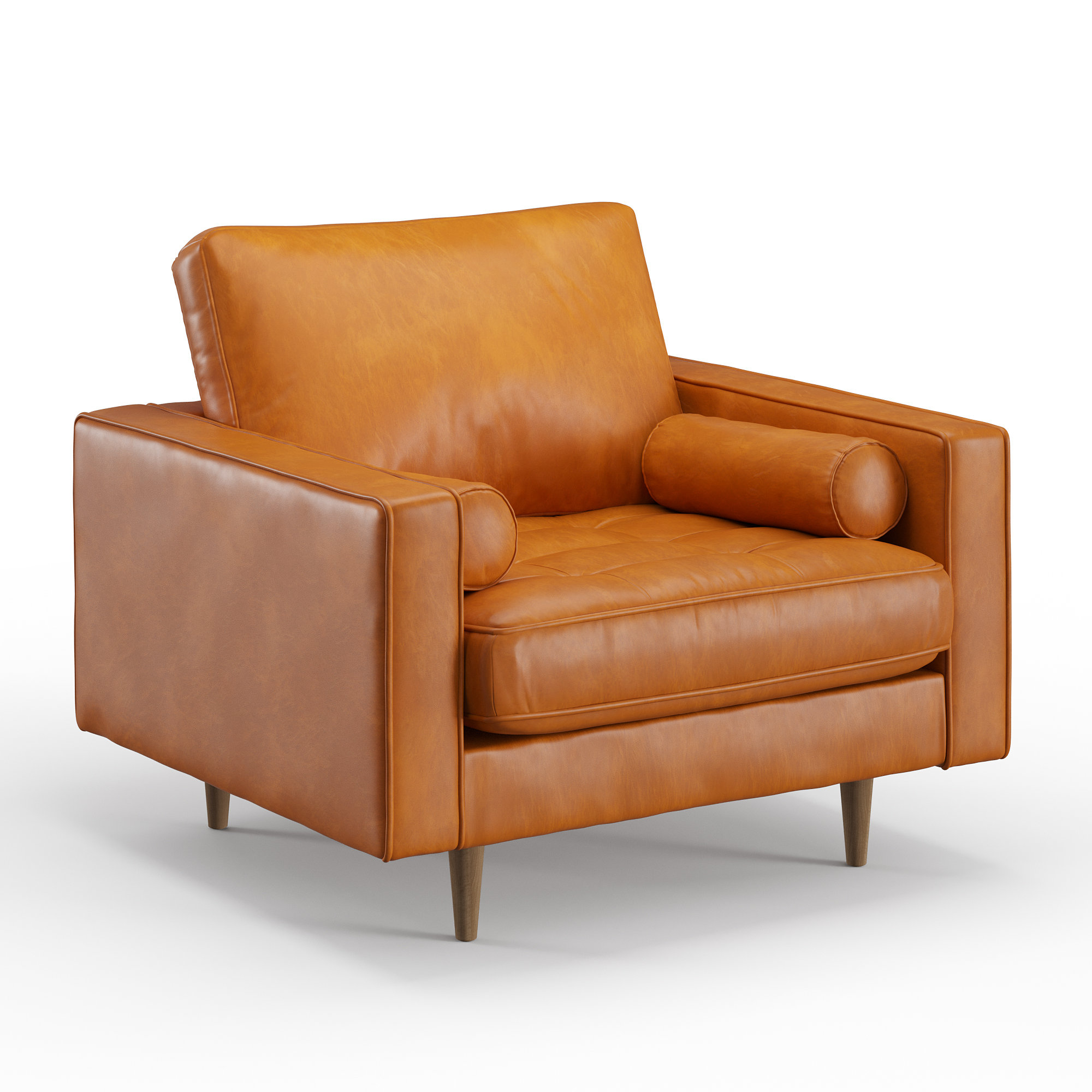 AllModern Geo Leather Armchair Reviews Wayfair