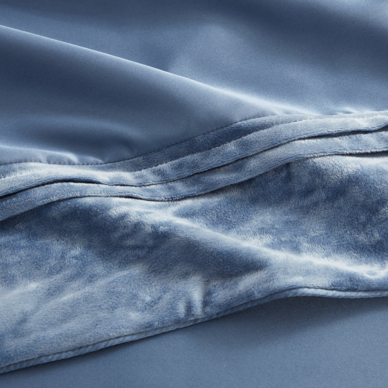 Ensemble de literie 7 pièces en velours écrasé Luna par Sweet Home Collection, Grand édredon et 6 pièces supplémentaires
