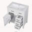 Ensemble de meuble-lavabo autoportant 30 po avec évier, cadre solide et armoire en MDF avec tiroirs multiples, blanc-1258523666
