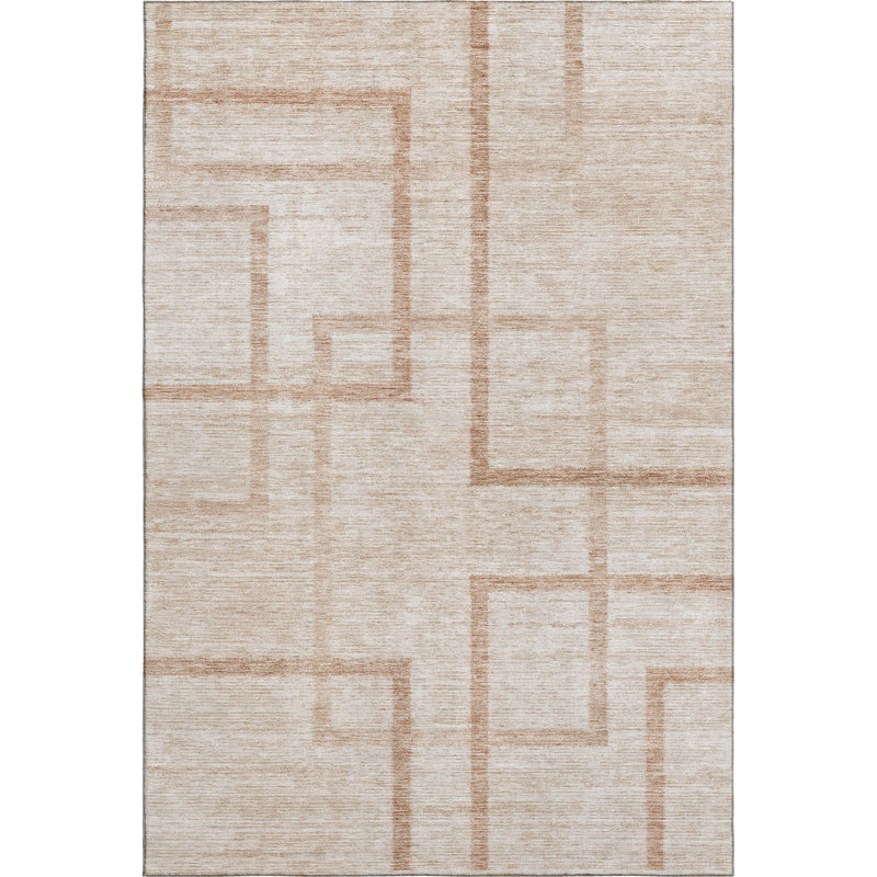 Premium Machine Washable Prisco Coral Rug, Rectangle 10' x 14'