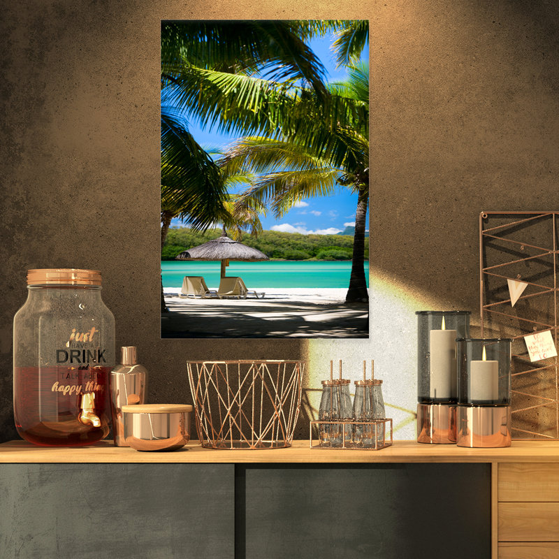 « tropical paradise », reproduction de photo sur toile tendue, H 32 po x l 16 po x p 1 po