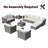 Koyno 10 - Person Patio Conversation Set with Cushions-2052201760-2053664556