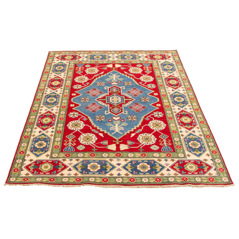 Tapis unique en laine noué à la main 6 pi 6 po x 8 pi 8 po nouvel âge Moodey