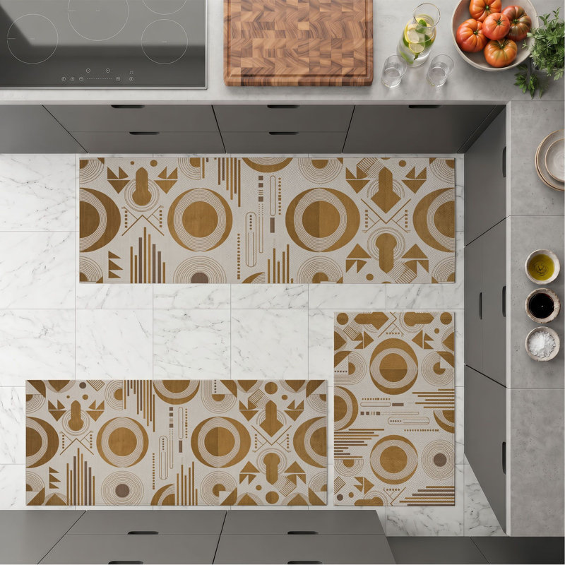 Tapis de cuisine géométriques lavables antidérapants