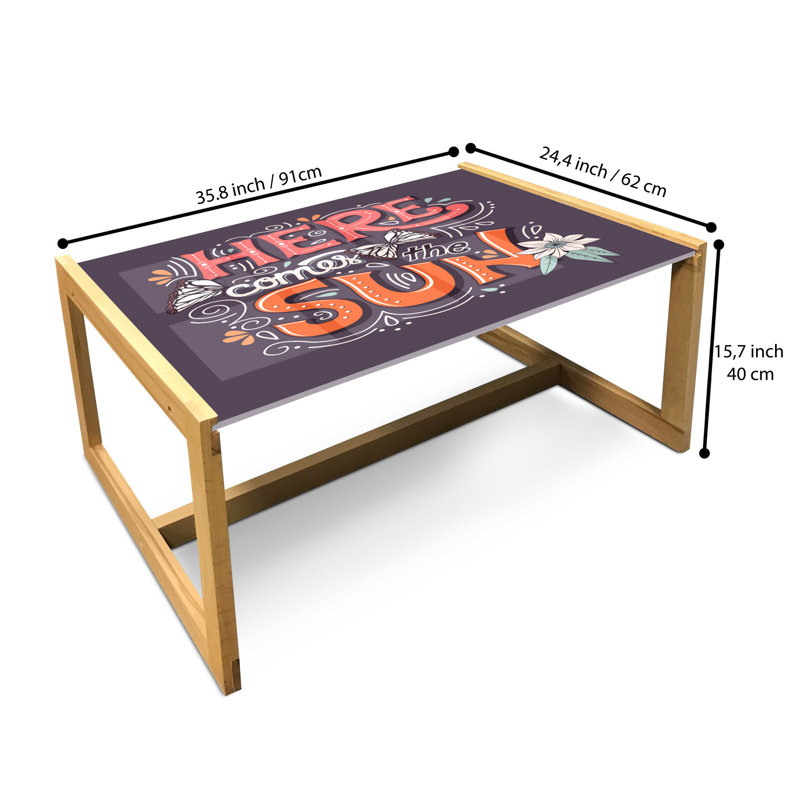 Jaiceion Sled Coffee Table, 40cm H x 91cm W x 62cm D
