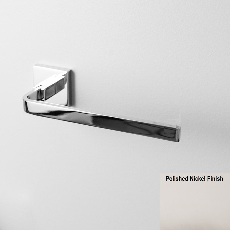Line Towel Ring - Wall Mount - 9" Brass/Polished Nickel, Polished Nickel