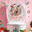 Autocollant de toilette de Noël style ferme