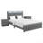 Modern 3-Pieces Bedroom Sets, Upholstered Platform Bed With Usb Charging Station & Led Lighting  And Two Nightstands-2068198564-2073602843