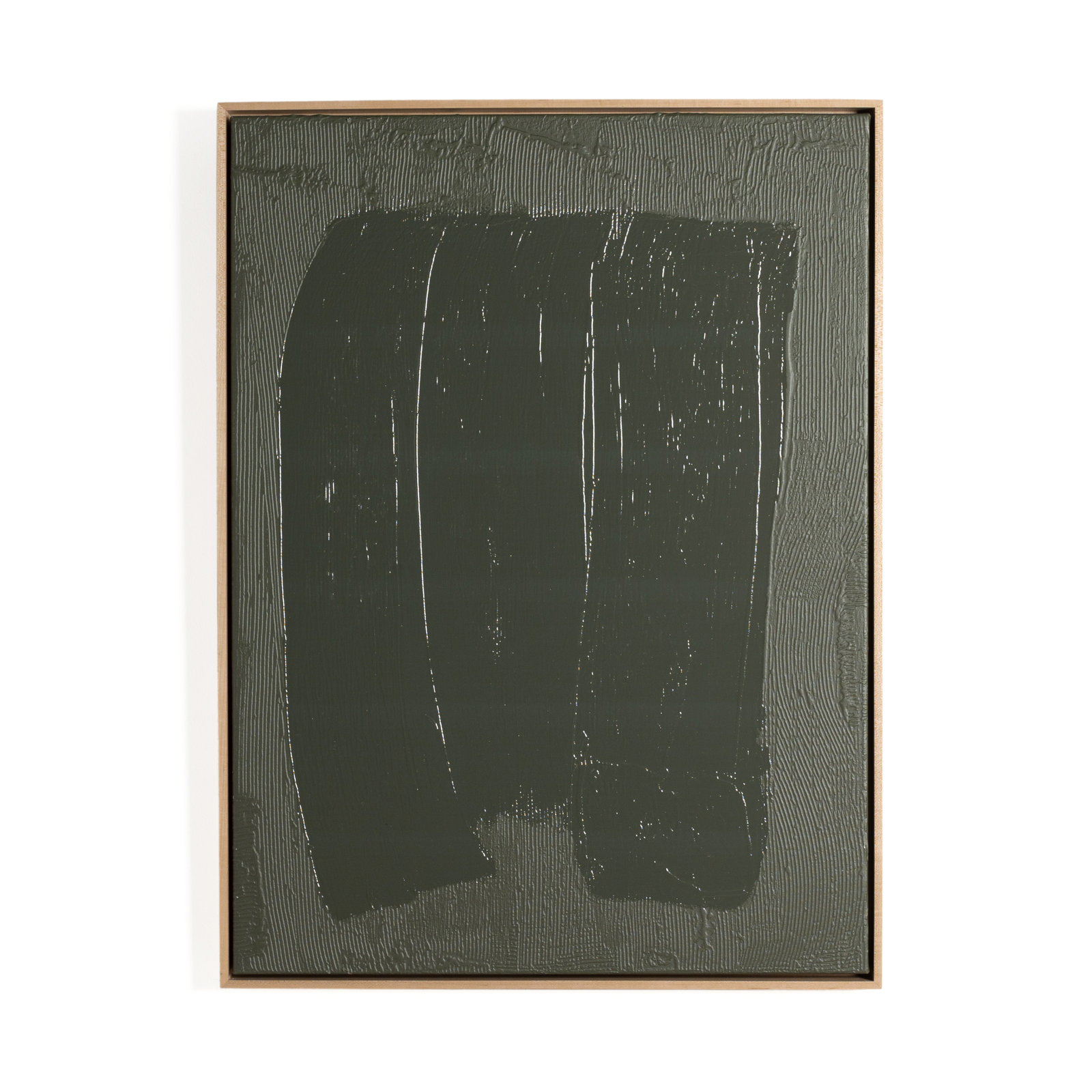 Free Form Lines II Olive Painting, 48" H x 36" W