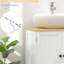 Casier de salle de bain moderne sous le lavabo blanc, portes doubles et tablette réglable pour unité de rangement murale efficace