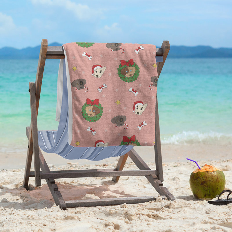 Beach Towel, Pink, Microfiber