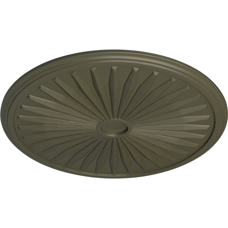Médaillon de plafond Endurathane Leandros, DE 33 1/8 po x P 3 1/2 po x P 1 3/8 po (convient aux auvents jusqu'à 5 po), fini hamamélis peint à la main