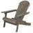 Folding Adirondack Chair With Slatted Back And Wide Armrests For Patio & Garden, Grey, Durable Acacia Wood-486581703
