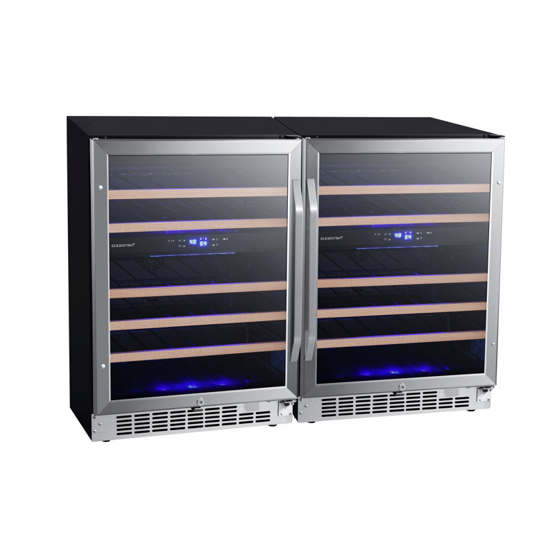 EdgeStar Four Zone 48'' Freestanding 92 Bottle Wine Refrigerator with Reversible Door