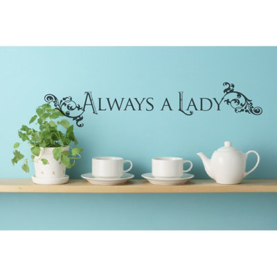 Décalcomanie murale "always a lady"