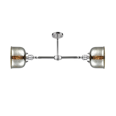 Luminaire suspendu linéaire à 2 lumières pour îlot de cuisine