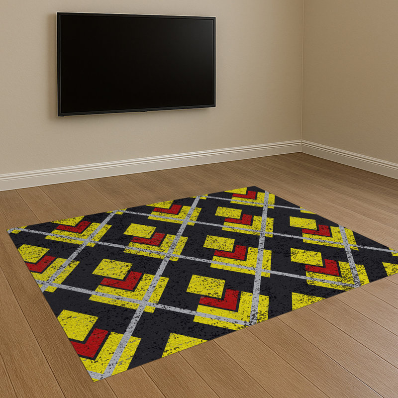 Geometric Area Rug, Rectangle 140 x 200 cm
