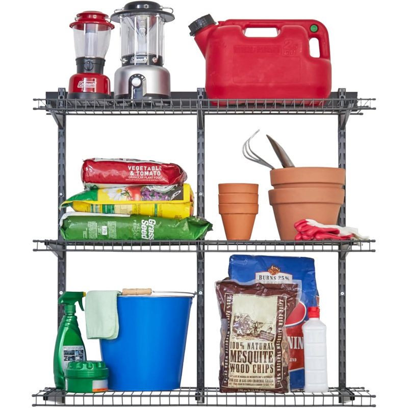 Ensemble de 3 tablettes de rangement 36 po x 12 po Fasttrack Rail, 350 lb