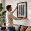 Stripe Study Minimalist - Framed Print-1119715407-1119715396