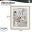 Beige & White Peace Framed Print Under Glass, design by Lanie Loreth-368113078-368112969