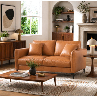 Causeuse en cuir véritable Fessler