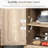 Sideboard Farmhouse Buffet Cabinet, Wooden Accent Cabinet, Kitchen Cabinet With Drawer And Adjustable Shelf, Oak