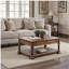 Table basse Barclay 48 po, aucun assemblage requis, finition acacia rustique