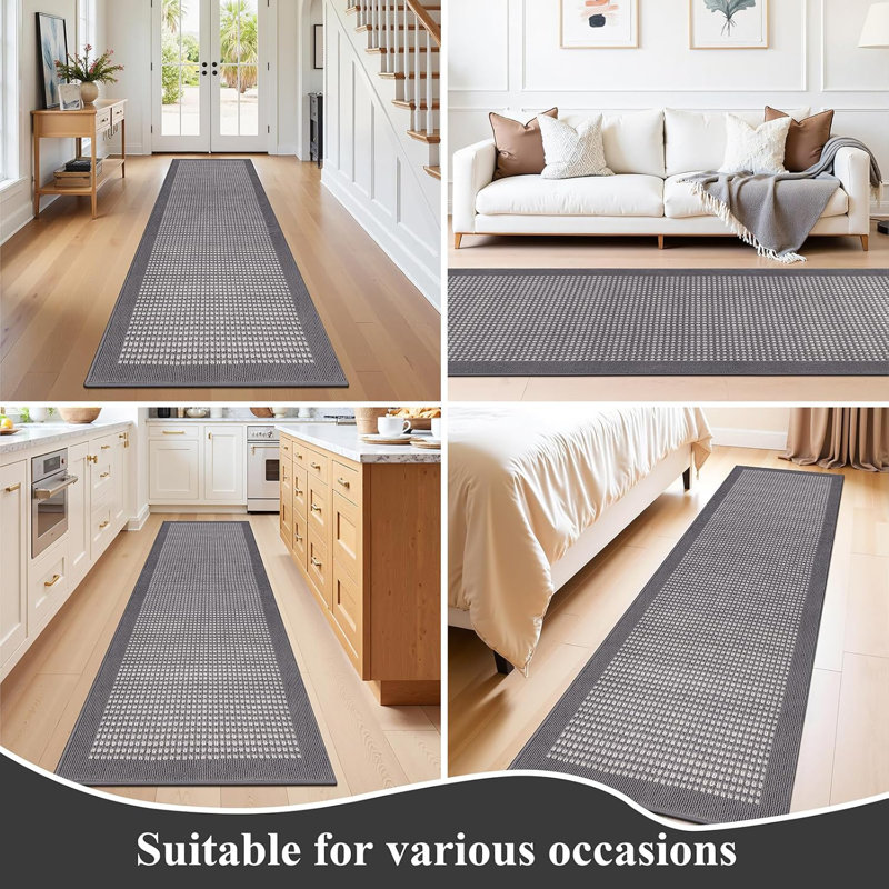 Area Rug, Gray, Runner 2'8" x 10'