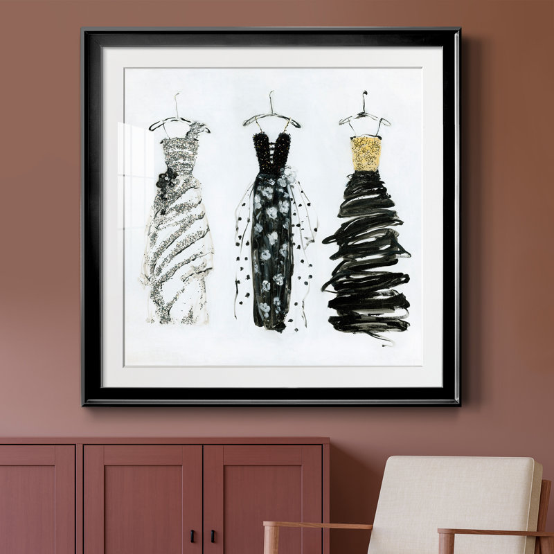 Bling Night out II - peinture encadrée, Noir, H 26,5 po x l 26,5 po x P 1,5 po