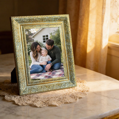 5" x 7" Antique Gold 1PC Family Picture Frame for Desk Decor