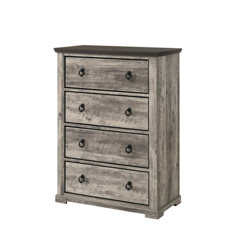 Commode contemporaine à quatre tiroirs Rustic