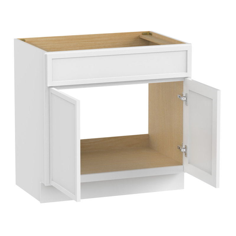 Base de meuble-lavabo simple 39 po seulement, Blanc