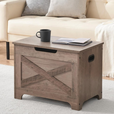 Gaomon Storage Chest – A Wooden Storage Bench With Seating And A Safety Hinge, Perfect As An Entryway Bench With Storage, Or A Farmhouse-style Trunk For The Bedroom Or Living Room, In Grey.