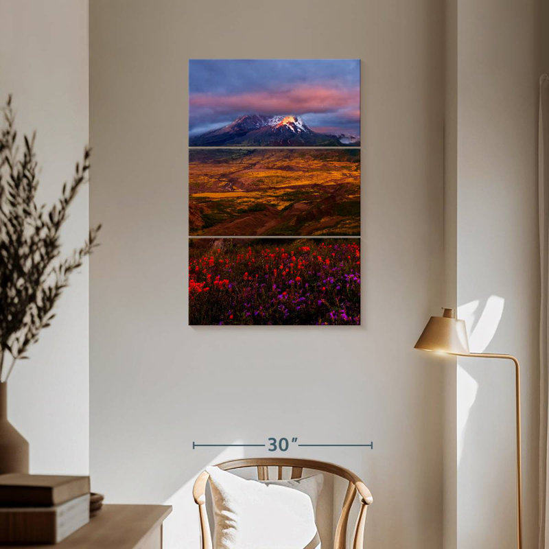 Alvord Mount Helens Wildflowers, H 57 po x l 36 po