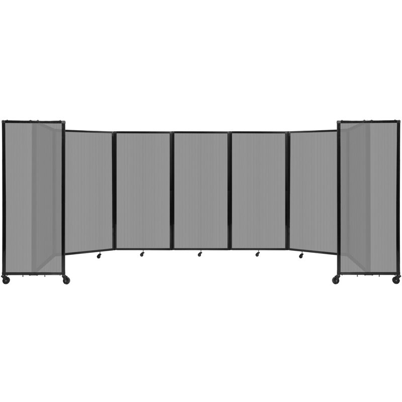 Cloison murale en polycarbonate 360, H 72 po x l 234 po, Gris clair