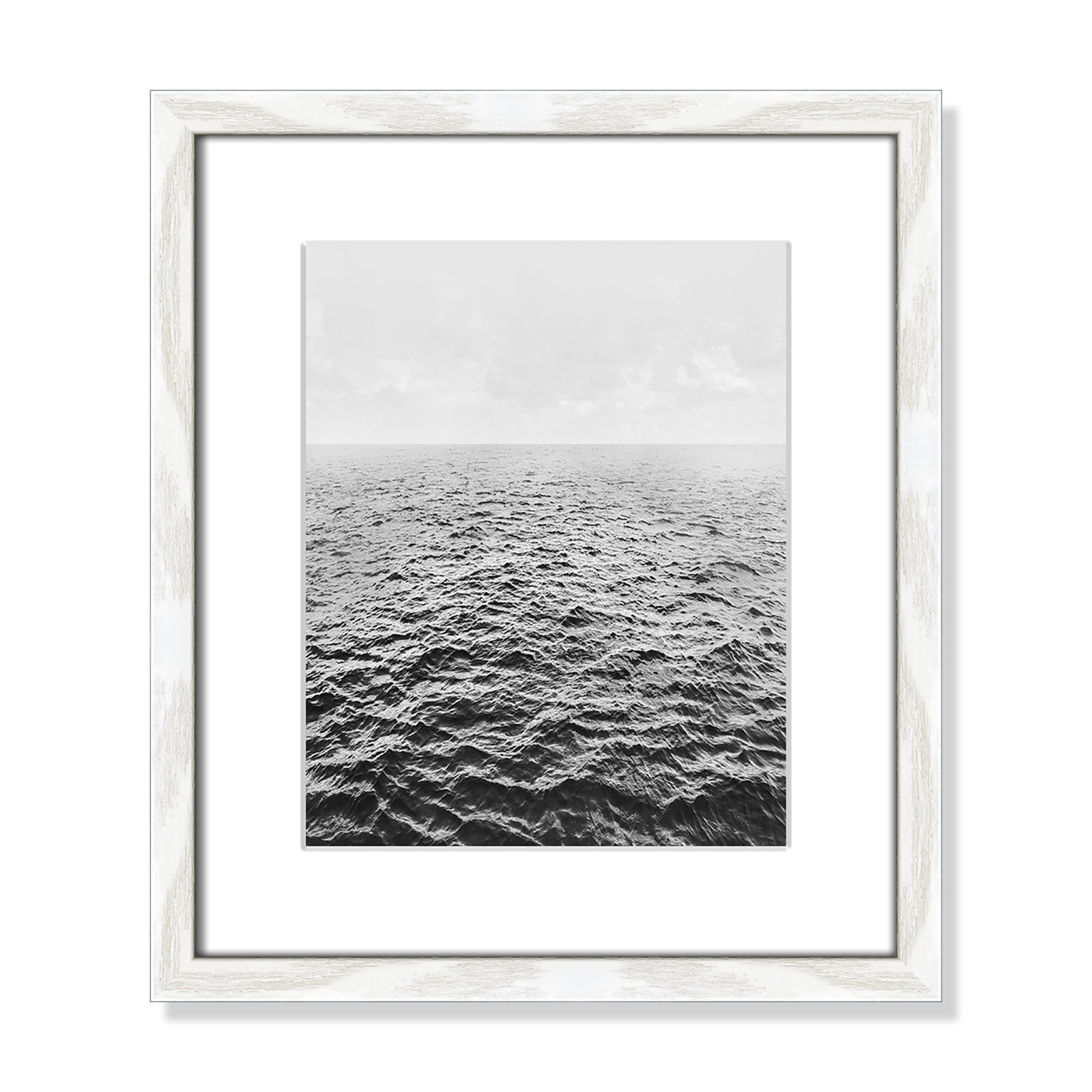 Anali "Rolling in" Print by Mike Calascibetta, 13" W x 15" H x 0.75" D, White Wood Grain